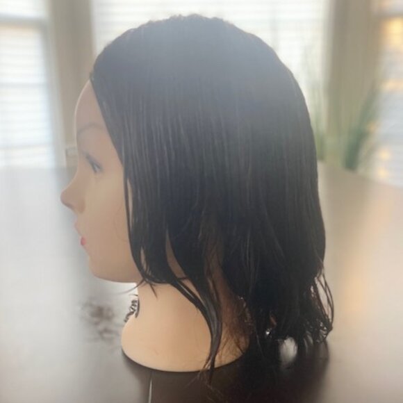 USED PREVIOUSLY. 100% Human Hair Aveda Mannequin: Medium Length - Picture 3 of 3